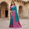 Mb 6134 Silk Blend Pochampalli Ikkat Saree Collection