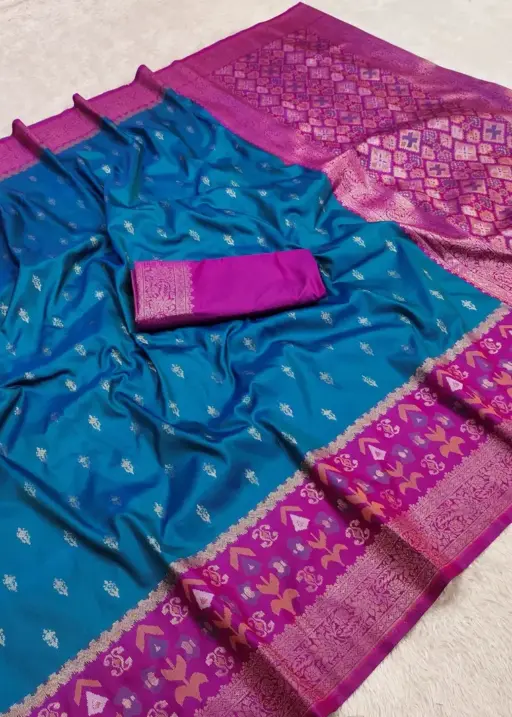 Mb 6140 Pochampalli Silk Blend Ikkat Saree Collection