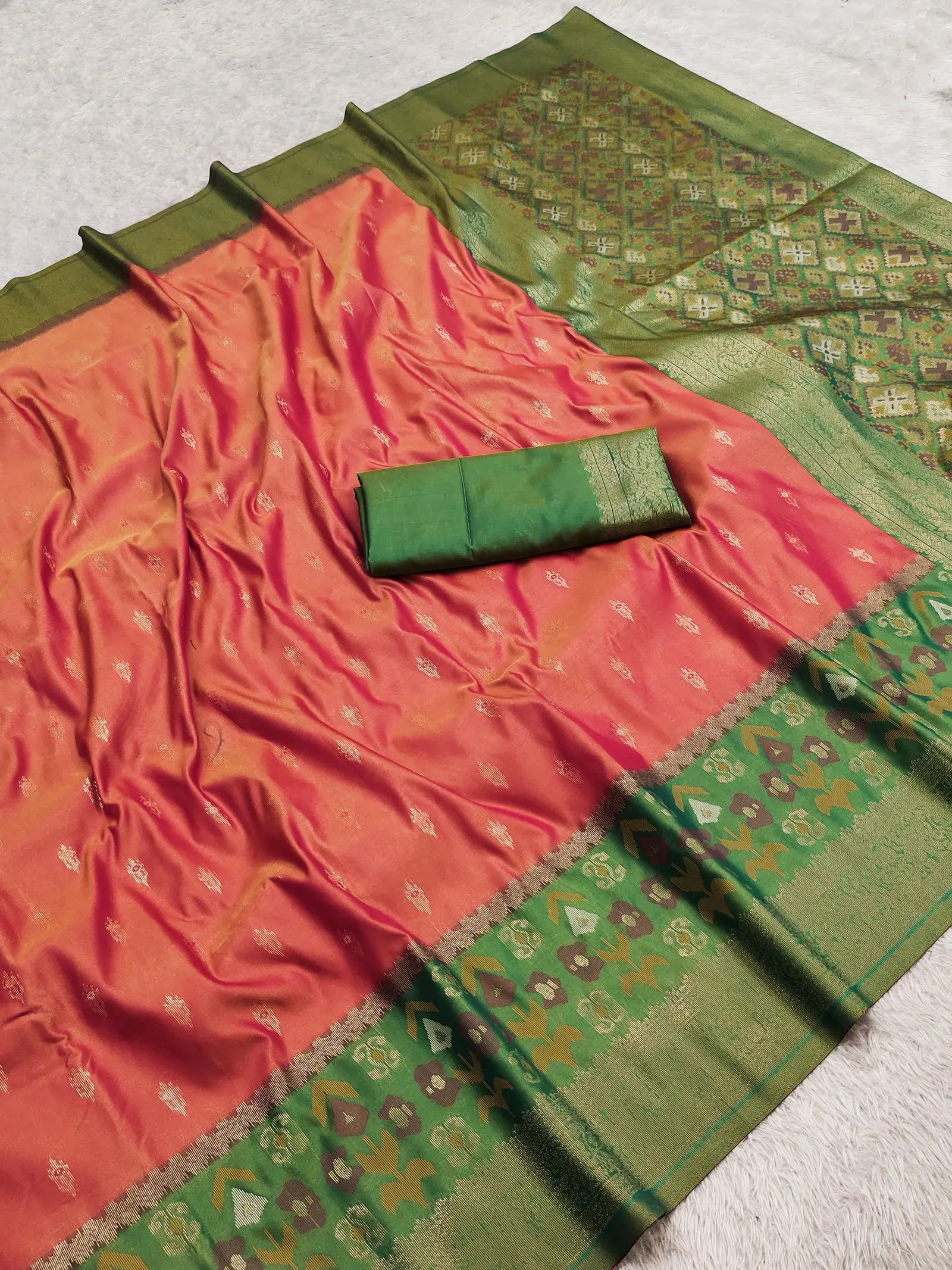 Mb 6140 Pochampalli Silk Blend Ikkat Saree Collection
