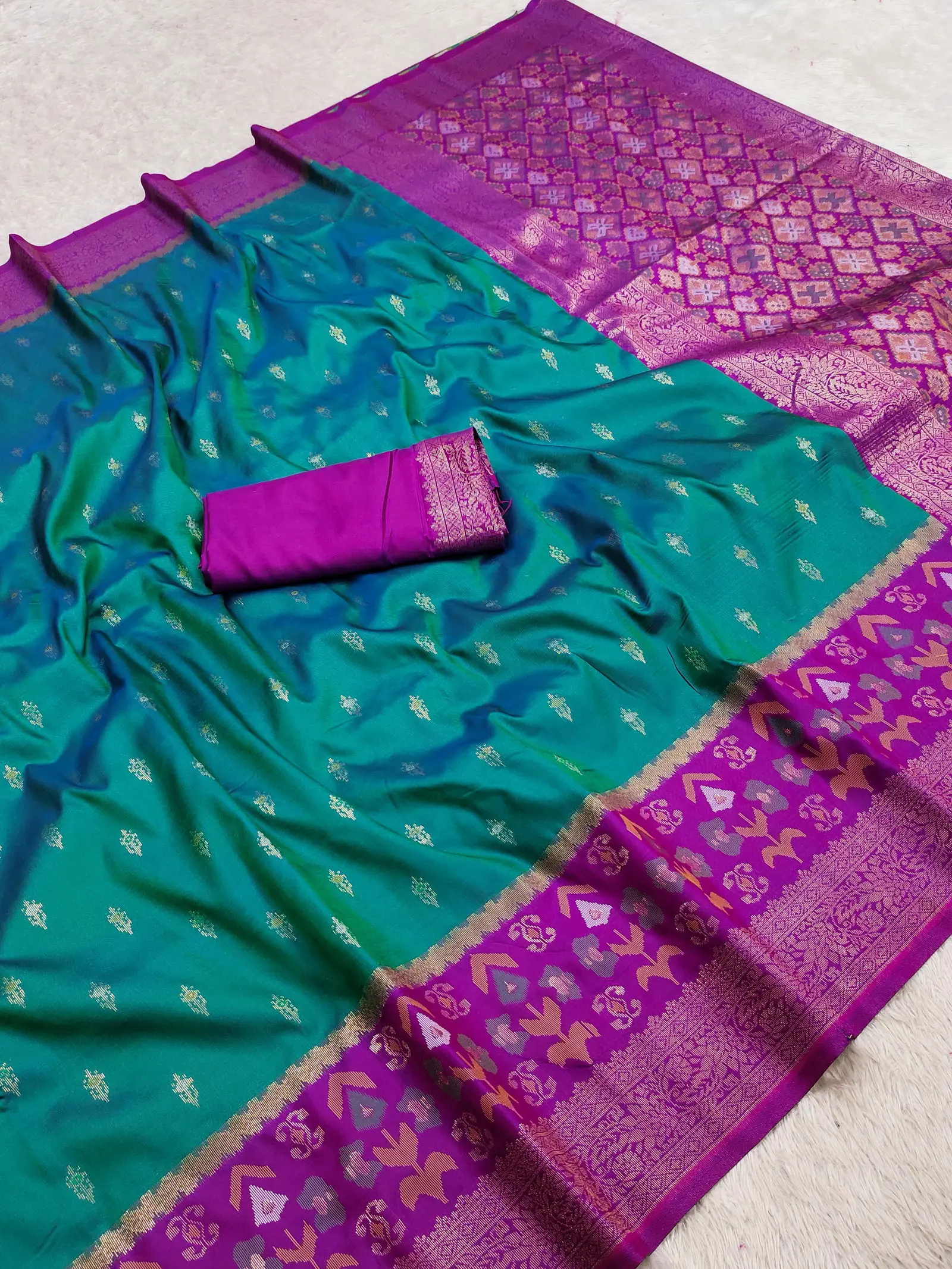 Mb 6140 Pochampalli Silk Blend Ikkat Saree Collection