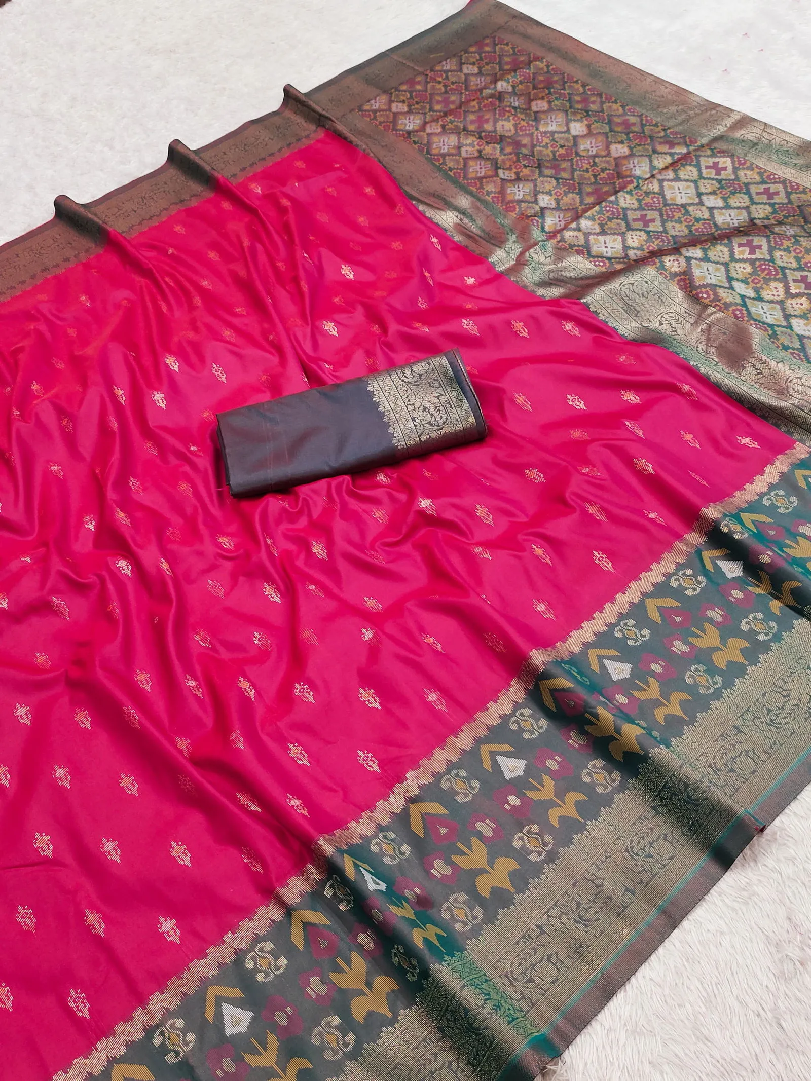 Mb 6140 Pochampalli Silk Blend Ikkat Saree Collection