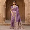 Mb 8 Satin Silk Golden Butta Woven Saree Collection