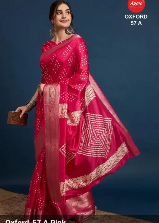 Oxford Vol 57 Silk Blend Printed Designer Fancy Saree