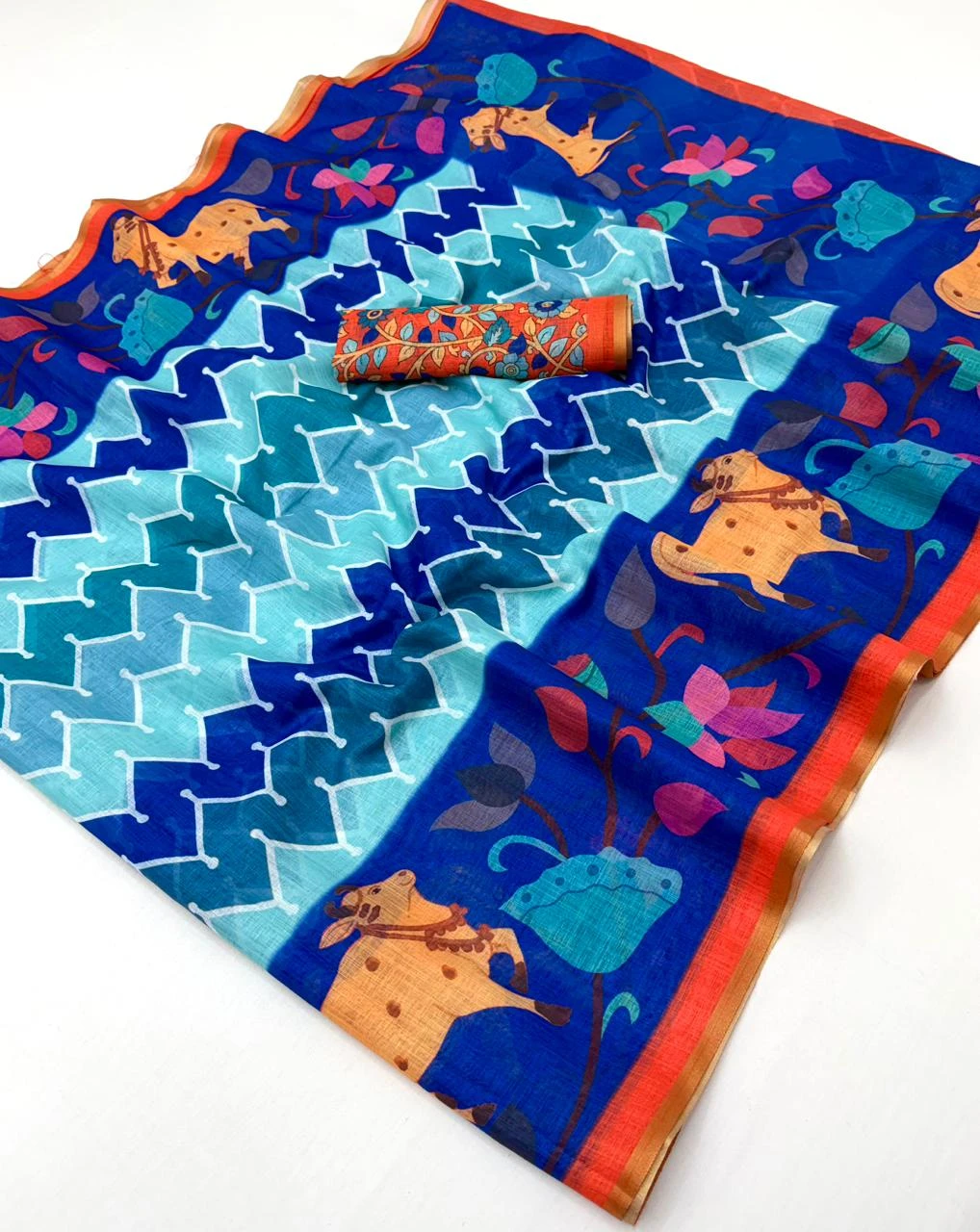 Rajyog Leena 346001 to 346007 Soft Linen Zari Border Fancy Saree Collection