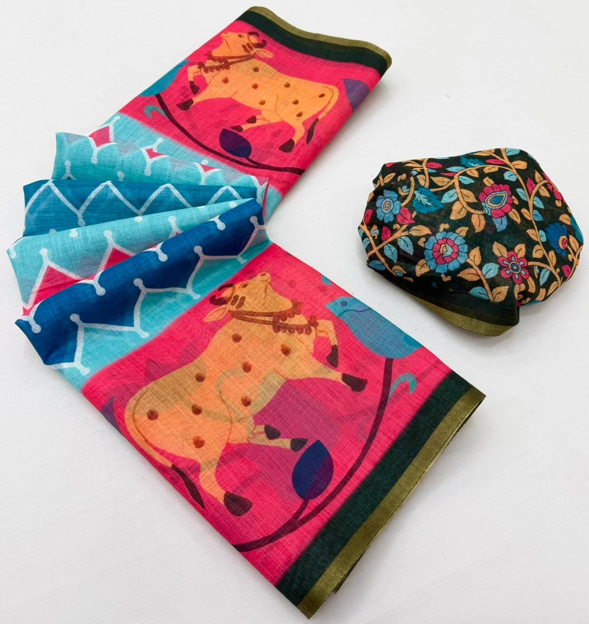 Rajyog Leena 346001 to 346007 Soft Linen Zari Border Fancy Saree Collection