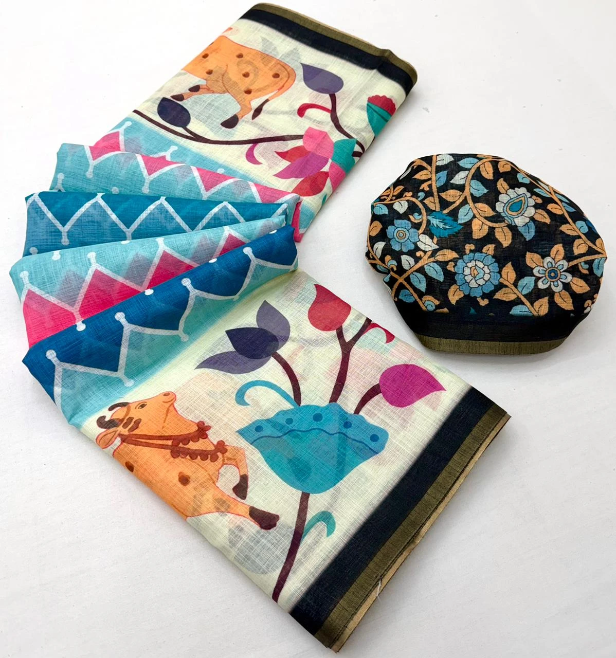 Rajyog Leena 346001 to 346007 Soft Linen Zari Border Fancy Saree Collection