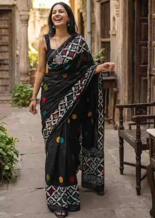 Scdf Bagru K Fancy Cotton Casual Wear Saree Collection