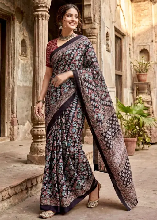 Scdf Bagru N Fancy Cotton Casual Wear Saree Collection