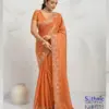 Sethnic Kaaya Verve Chiffon Velvet with Embroidered Saree Collection