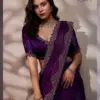 Sethnic Luminah Velvet Satin with Zarkan Border Party Wear Saree Collection