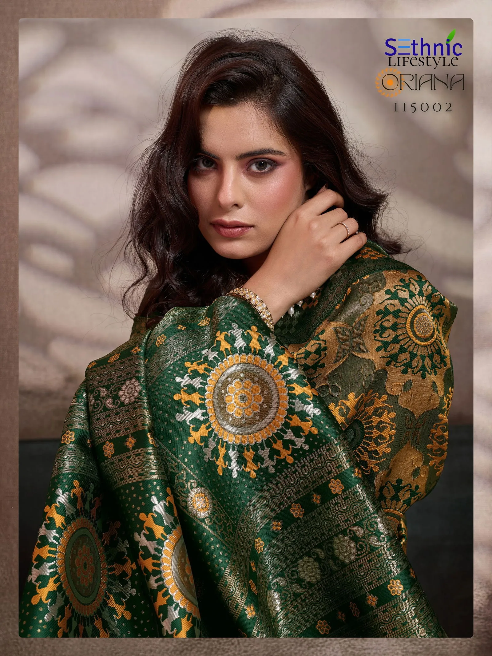 Sethnic Oriana Silk Meenakari Work Traditional Wear Saree Collection