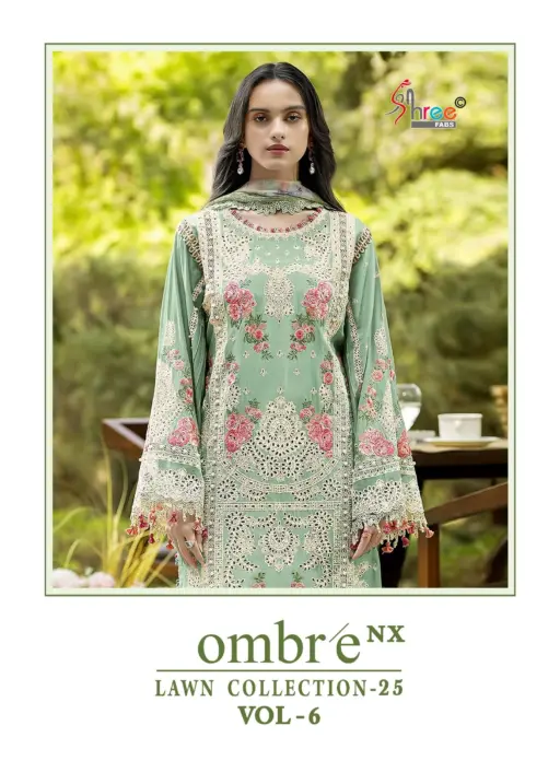 Shree Fab Ombre Lawn Collection 25 Vol 6 Nx