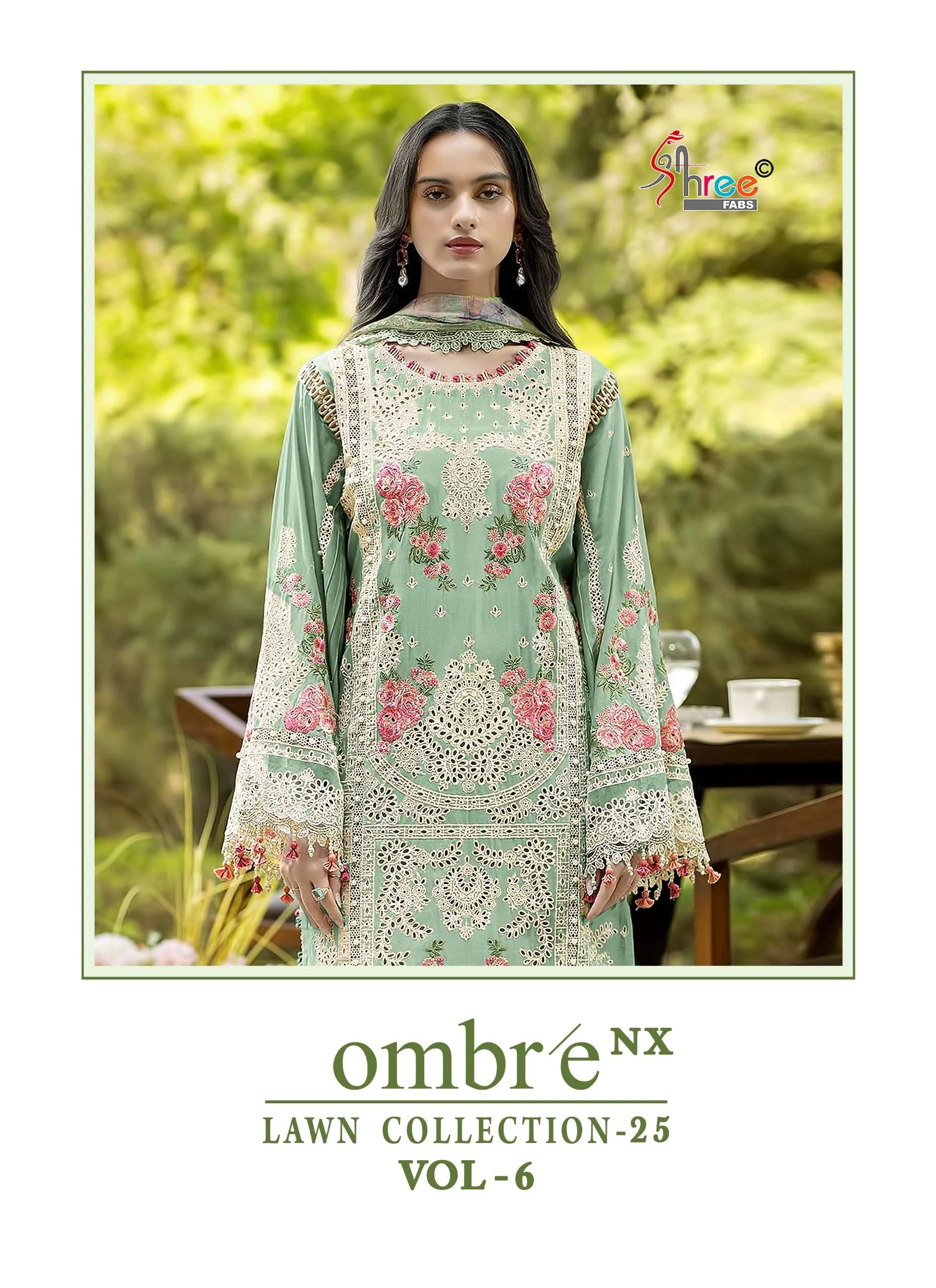 Shree Fab Ombre Lawn Collection 25 Vol 6 Nx
