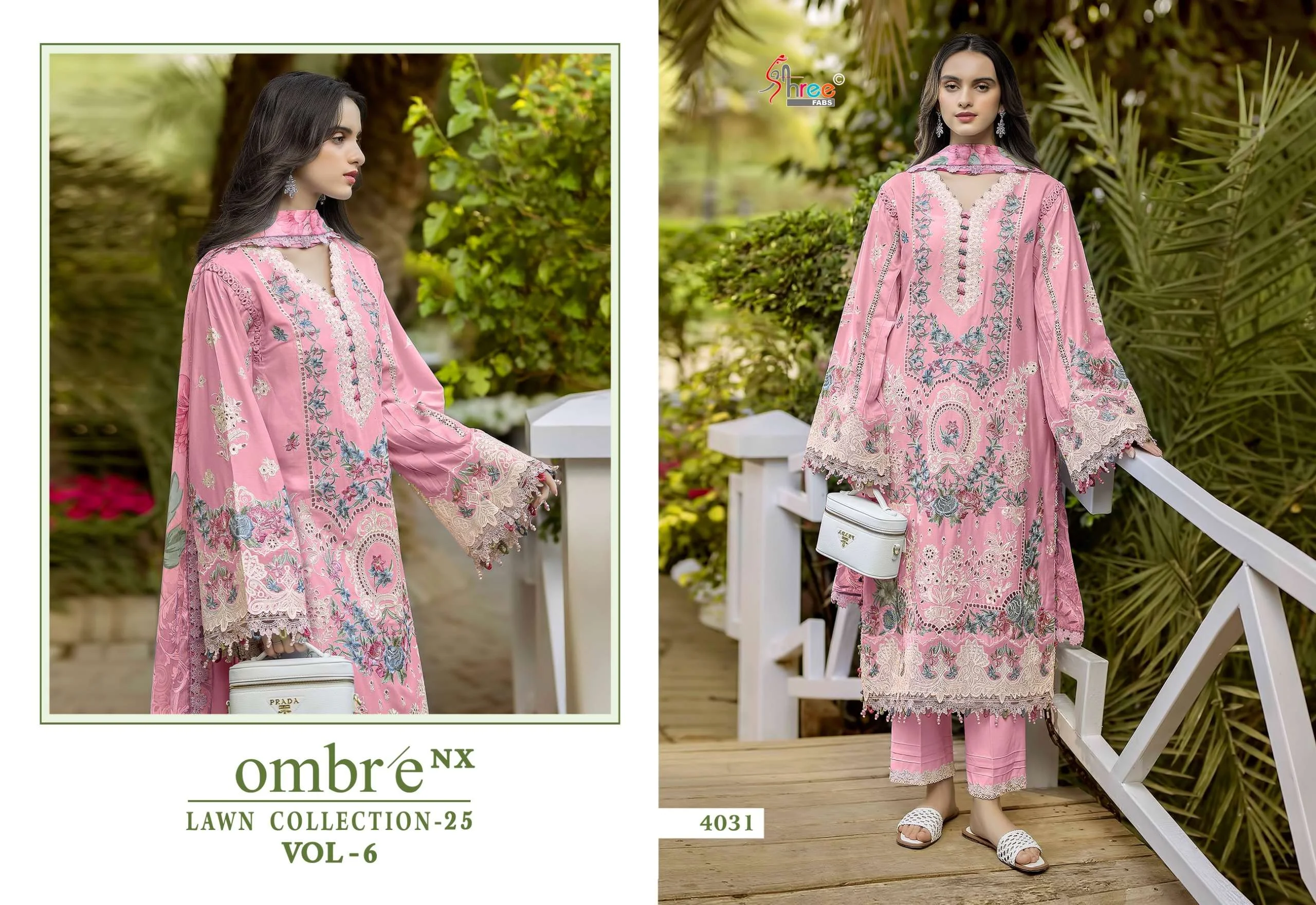 Shree Fab Ombre Lawn Collection 25 Vol 6 Nx