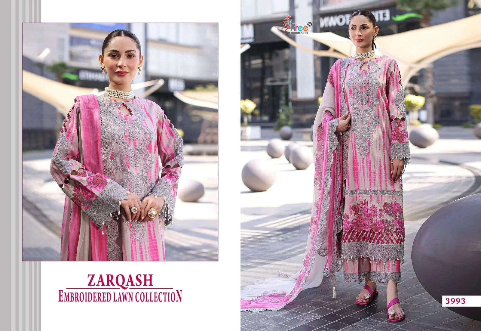 Shree Fab Zarqash Embroderd Lawn Collection