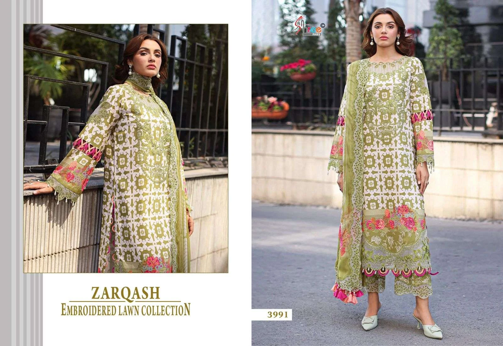 Shree Fab Zarqash Embroderd Lawn Collection