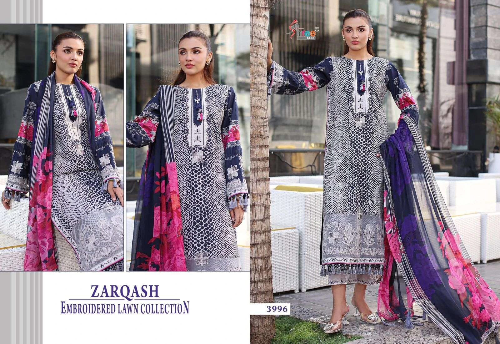 Shree Fab Zarqash Embroderd Lawn Collection