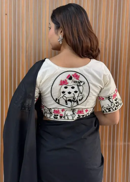 Shree Nath Vol 1 Khadi Cotton Saree Blouse with Handwork Collection