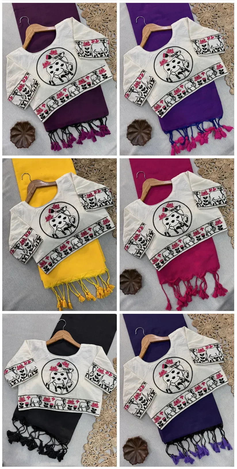 Shree Nath Vol 1 Khadi Cotton Saree Blouse with Handwork Collection