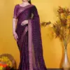 Swarosk Delta Paan Lycra with Lace Border Party Wear Saree Collection