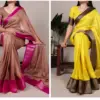 Taraa L 7910 Nx Marsh Mello Zari Worked Casual Wear Saree