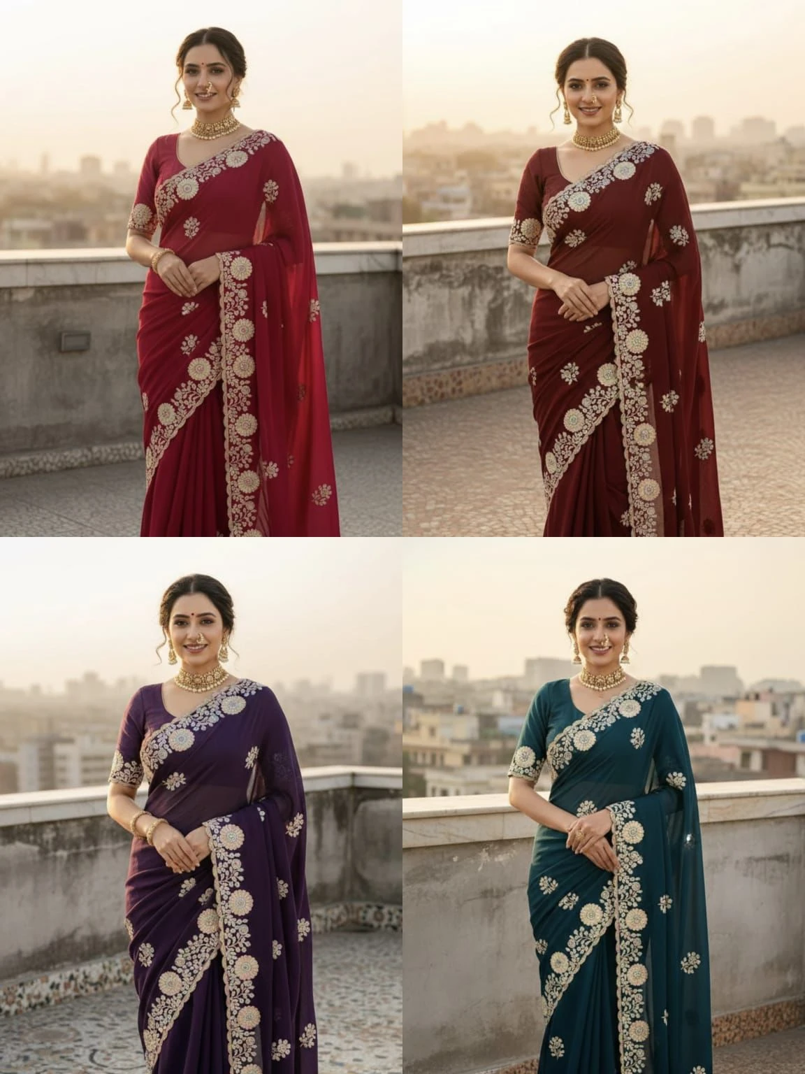 Vt 830 T Vichitra Embroidery Worked Wedding Wear Saree Collection