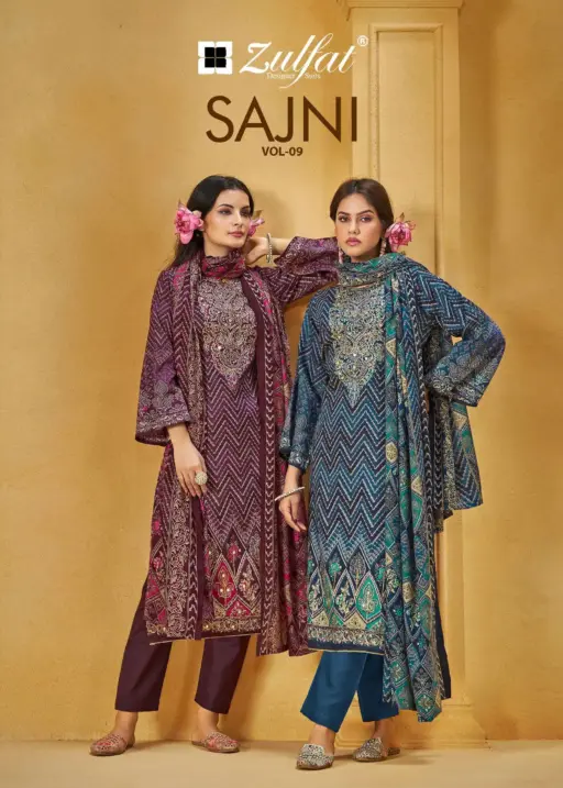 Zulfat Designer Suits S Sajni Vol 9