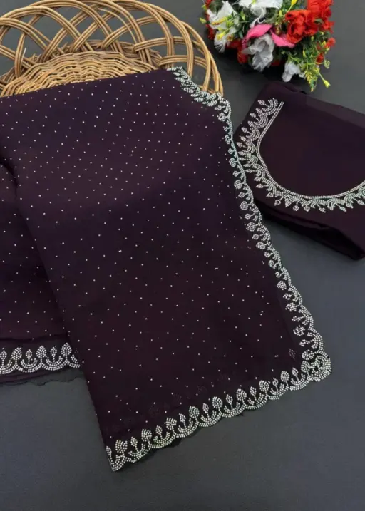 Arrow Silk Vol 1 Satin Silk Stone Worked Fancy Saree Collection