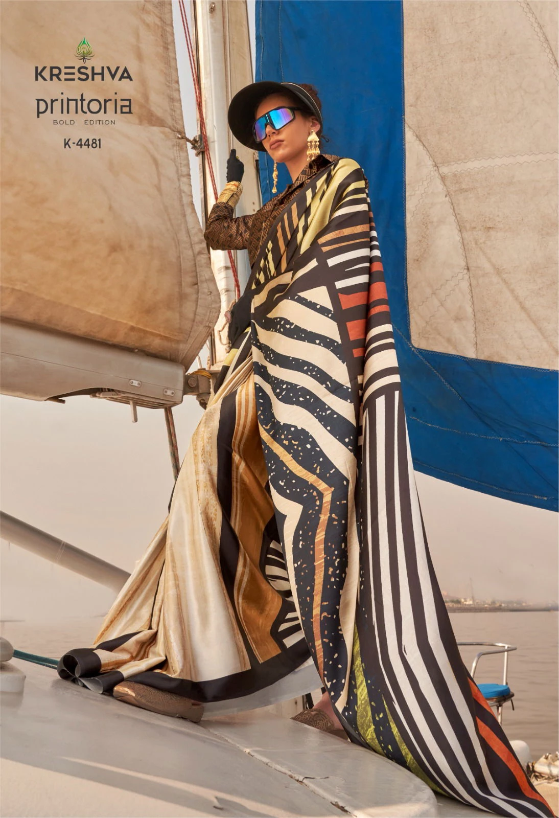 Kreshva Printoria Saitn Silk Octane Finish Saree Collection