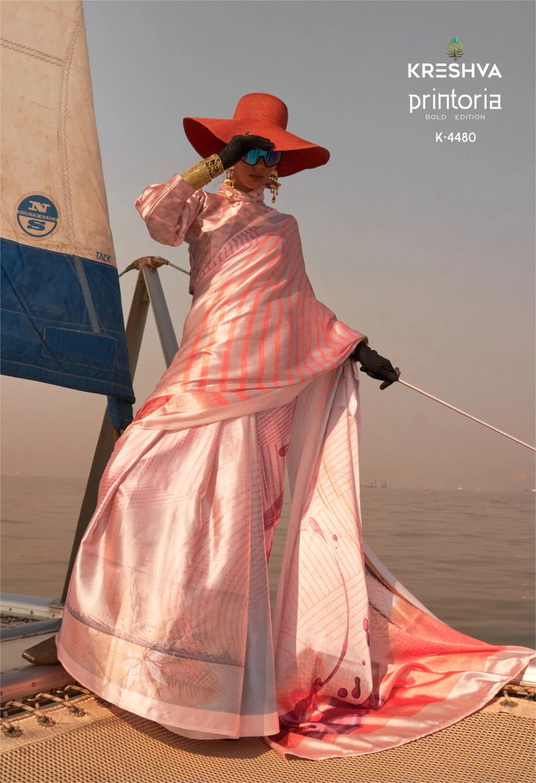 Kreshva Printoria Saitn Silk Octane Finish Saree Collection