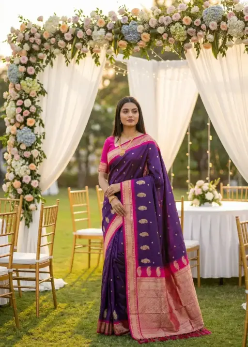 Nx Mango Soft Banarasi Zari Weaving Fancy Silk Saree Collection