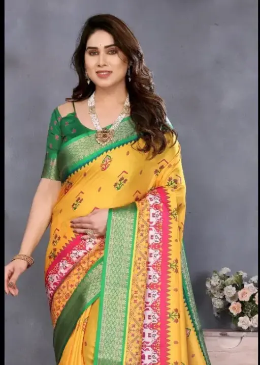 Shc Gajanand Vol 1 Cotton Silk Digital Printed Saree Collection