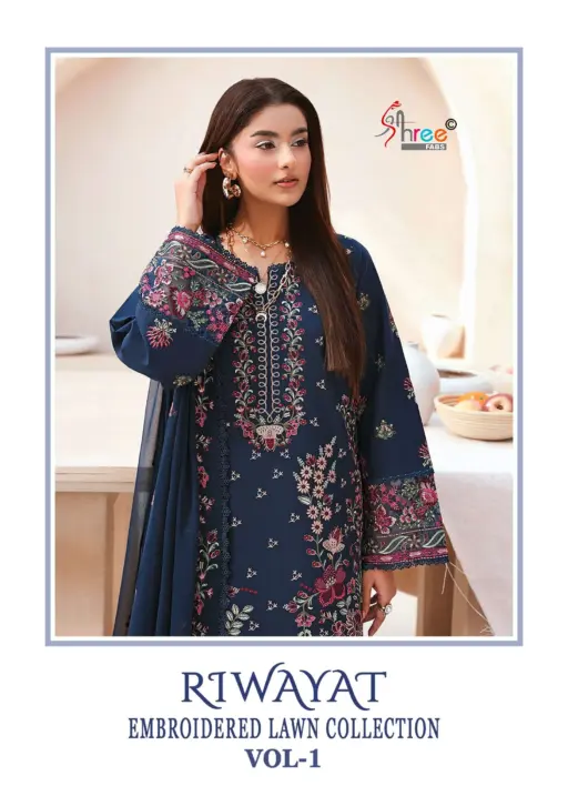 Shree Fab Riwayat Embroidered Lawn Collection Vol 1